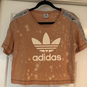Adidas acid washed crop top